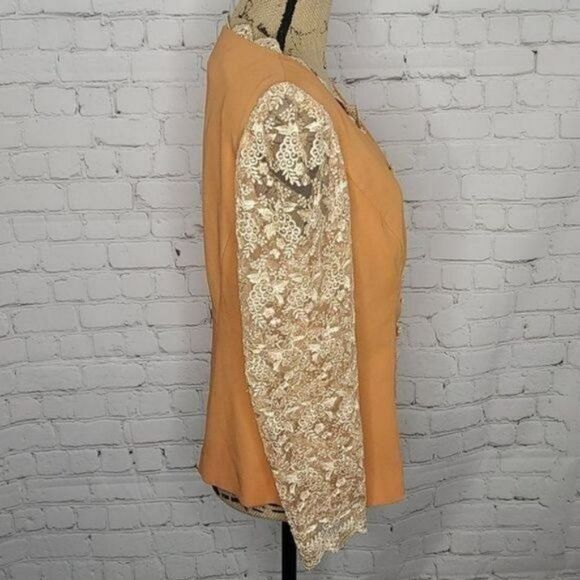 Vintage Handmade Victorian Lace Brocade Romantic Jacket - Picture 7 of 15